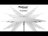 Platinum Sun & Shade | Challenger T² Ampelschirm Premium Ø350 cm | Manhattan