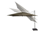 Platinum Sun & Shade | Icon Ampelschirm Premium 350 x 350 cm Holzoptik | Faded Black