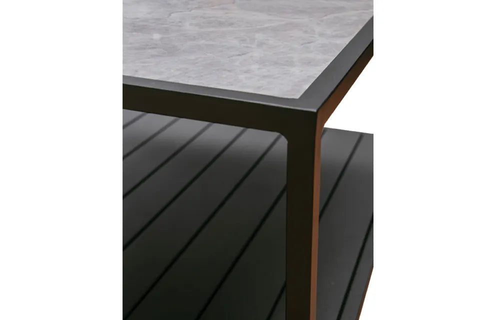 Fonteyn | Couchtisch Aluminium 90 x 90 cm | Keramikplatte