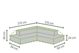 Winza | Loungeset-Schutzhülle Premium Plateau 272 x 272 x 65 cm