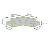 Winza | Loungeset-Schutzhülle Premium 295/255 x 295/255 x 94 x 65 cm Plateau