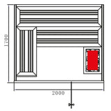 Fonteyn | Luxor 200 Sauna Komplett | Rote Zeder