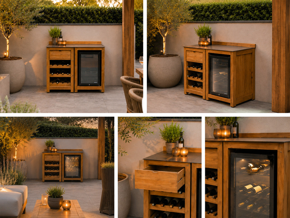 Passion Grills | Milano Außenküchen-Konfiguration 01 | Albastro Cream