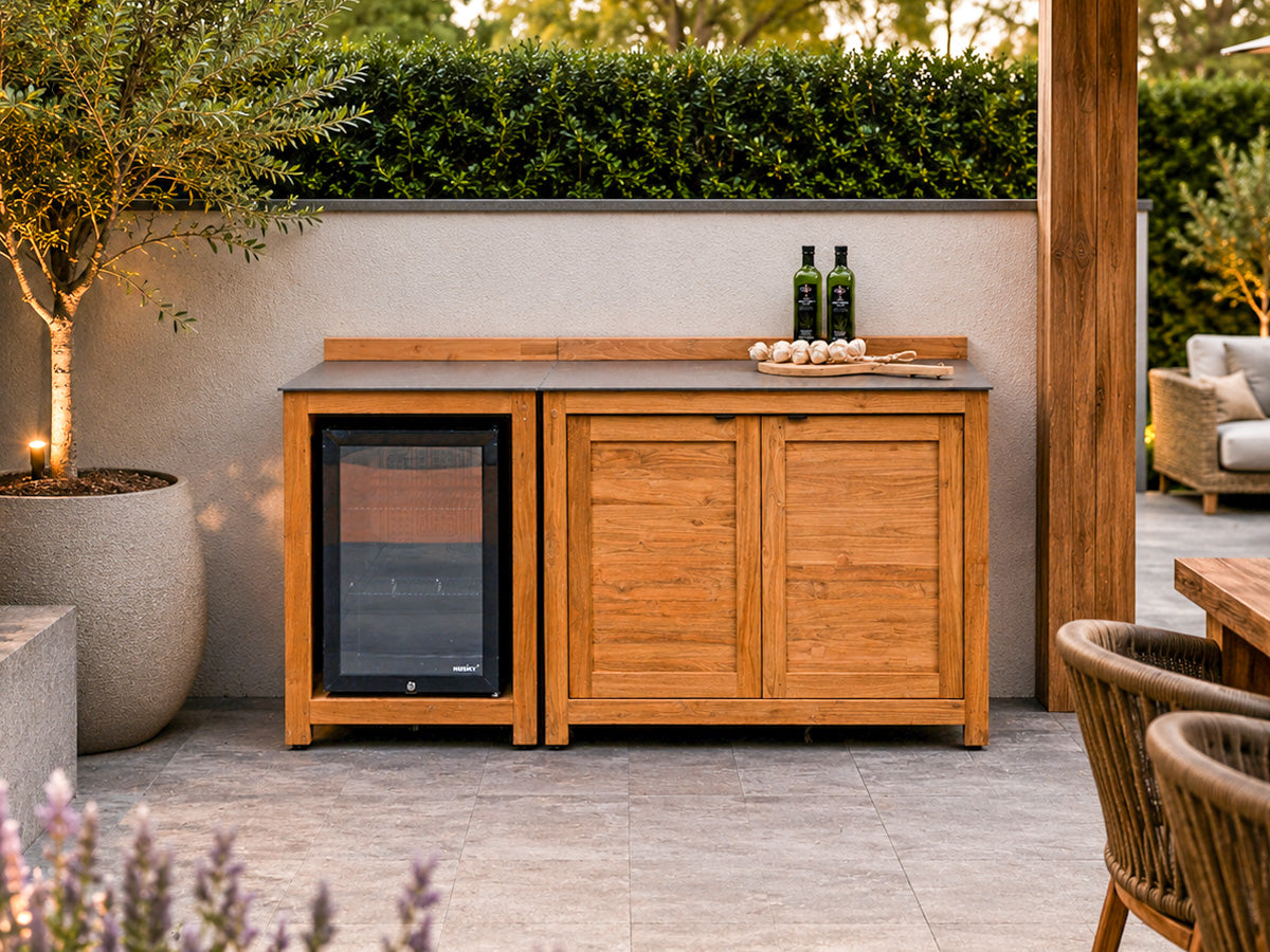Passion Grills | Milano Außenküchen-Konfiguration 01 | Albastro Cream
