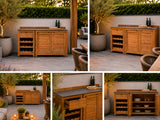 Passion Grills | Milano Außenküchen-Konfiguration 01 | Albastro Cream