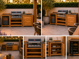 Passion Grills | Milano Außenküchen-Konfiguration 01 | Albastro Cream
