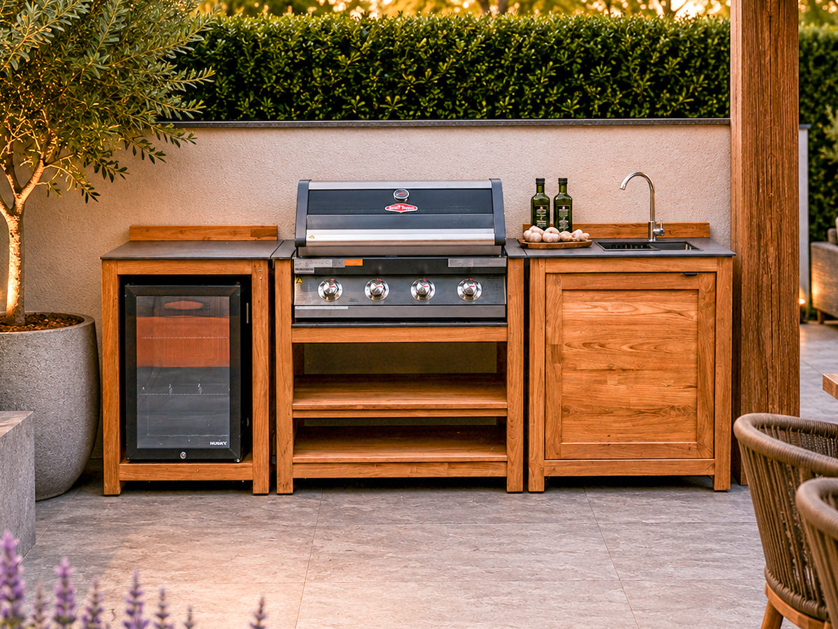Passion Grills | Milano Außenküchen-Konfiguration 01 | Albastro Cream