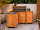 Passion Grills | Milano Außenküchen-Konfiguration 01 | Albastro Cream