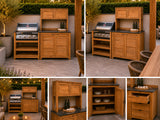 Passion Grills | Milano Außenküchen-Konfiguration 01 | Albastro Cream