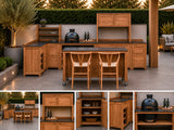 Passion Grills | Milano Außenküchen-Konfiguration 01 | Albastro Cream