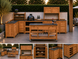 Passion Grills | Milano Außenküchen-Konfiguration 01 | Albastro Cream