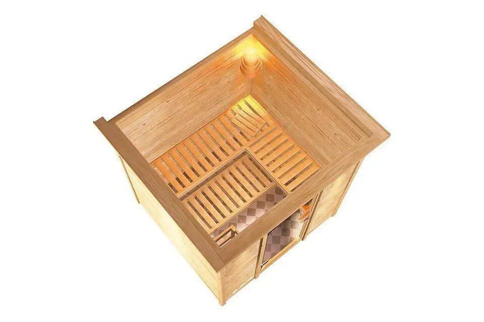 Karibu | Mojave Sauna | Bronzeglas Tür
