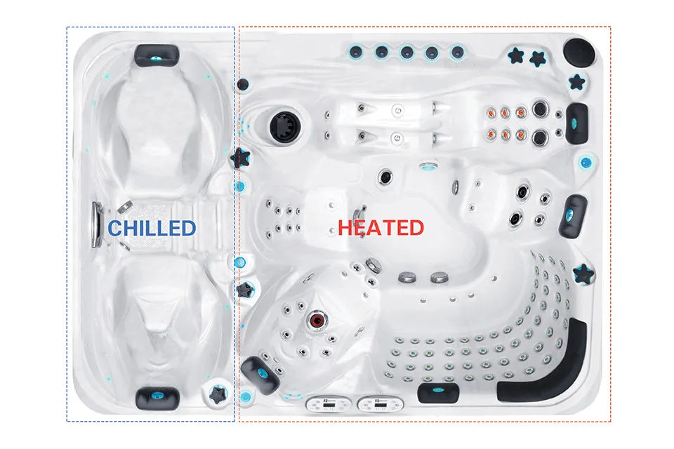 Passion Ice Baths | Elevate Ice Bath | Sterlingweiß mit Grau
