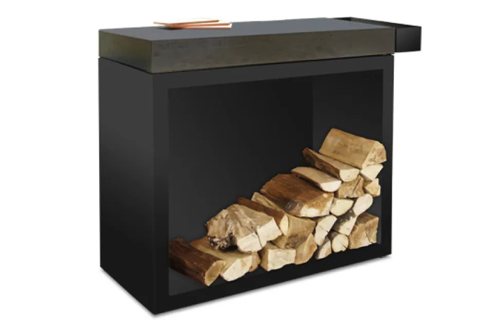 OFYR | Butcher Block Storage 90 Schwarz | Dunkelgraue Keramik