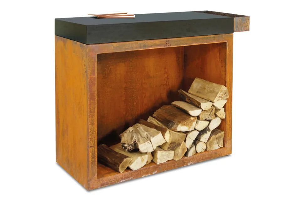 OFYR | Butcher Block Storage 90 Corten | Dunkelgraue Keramik