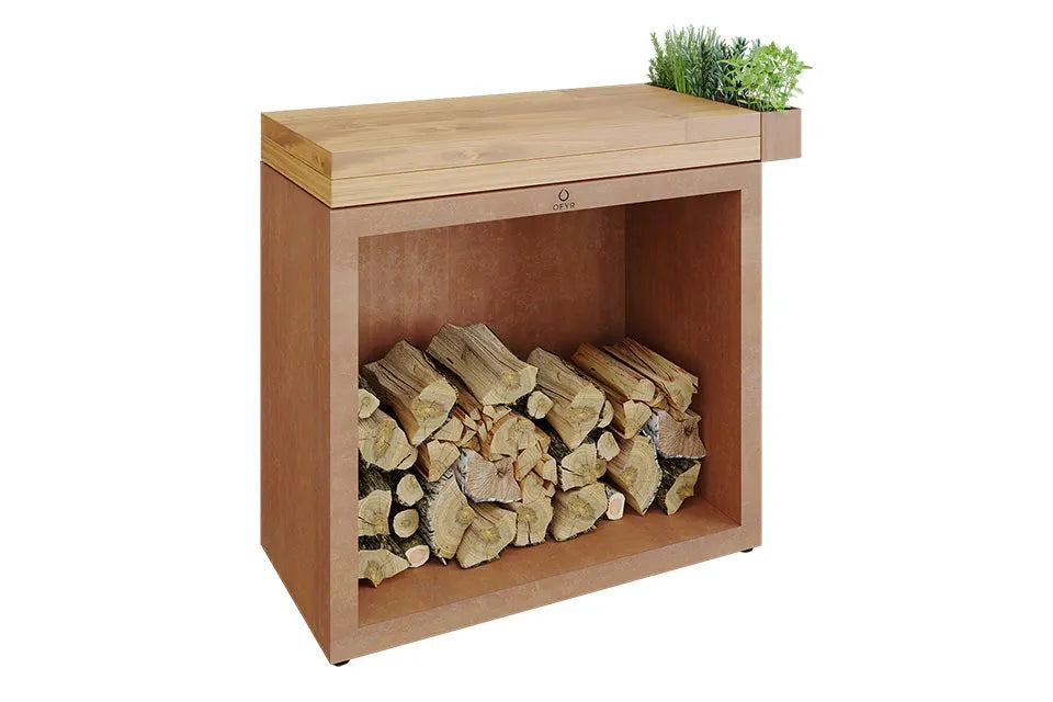 OFYR | Butcher Block Storage 90 Corten | Teakholz