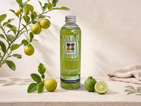 Passion Bergamot – aroma in een gestileerde productafbeelding