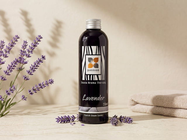 Passion Lavender – aroma in een gestileerde productafbeelding