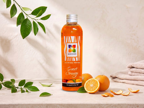Passion Sweet Orange – aroma in een gestileerde productafbeelding