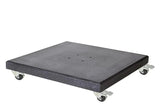 Platinum Sun & Shade | Modena Granit-Sonnenschirmständer mit Rollen | 90 kg