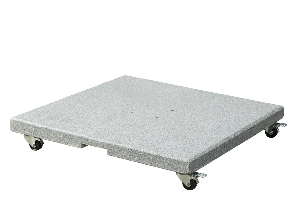 Platinum Sun & Shade | Salerno Sonnenschirmständer Granit mit Rollen | 90 kg