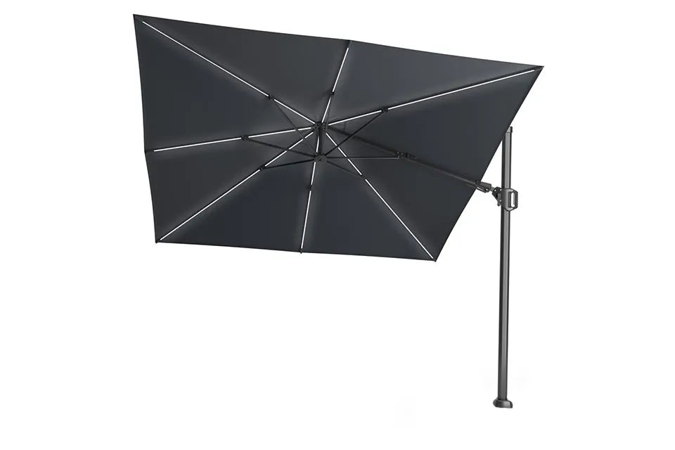 Platinum Sun & Shade | Challenger T² Ampelschirm Glow 300 x 300 cm | Anthrazit
