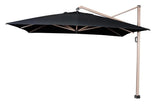 Platinum Sun & Shade | Icon Ampelschirm Premium 350 x 350 cm Holzoptik | Faded Black