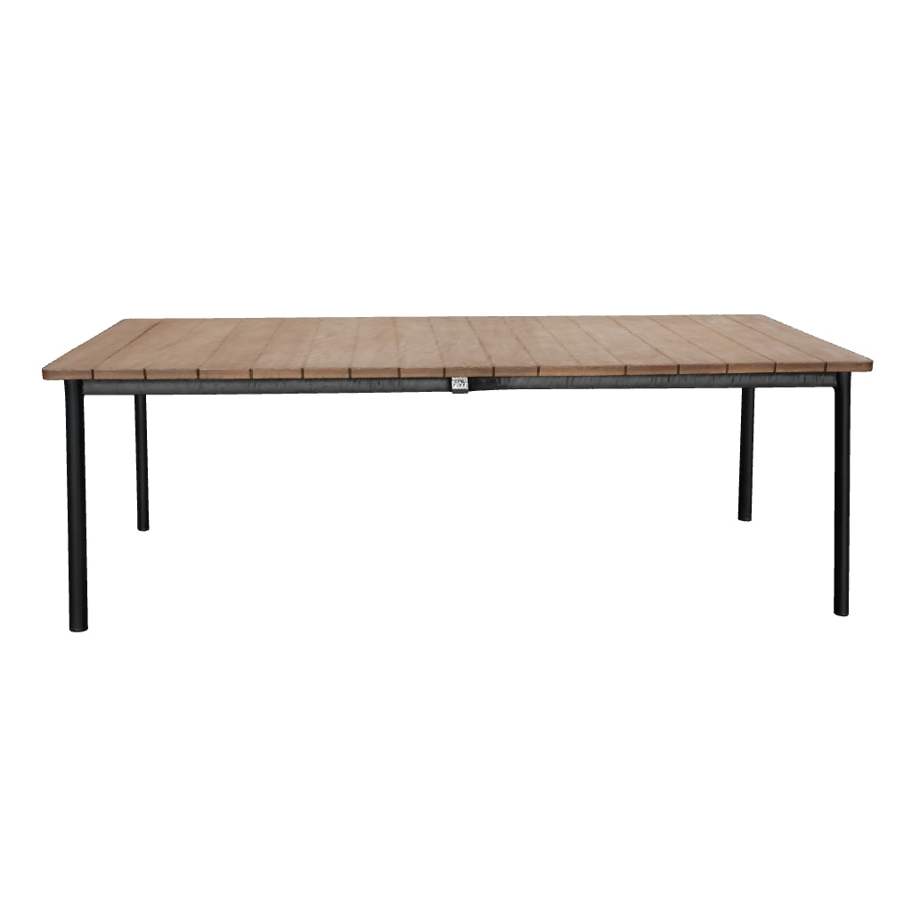 Apple Bee | Milou Gartentisch 240 x 100 cm | Teak-Schwarz (Neu)