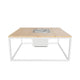 Cosi Cosiloft 120 White Frame Teak Top, foto 2 van 3