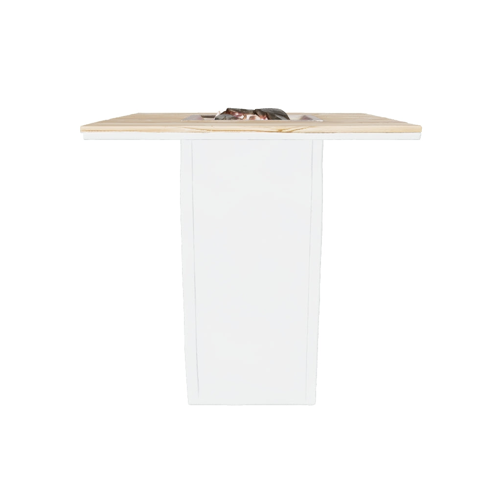 Cosi Cosiloft 100 Bartable White Frame Teak Top, foto 2 van 3
