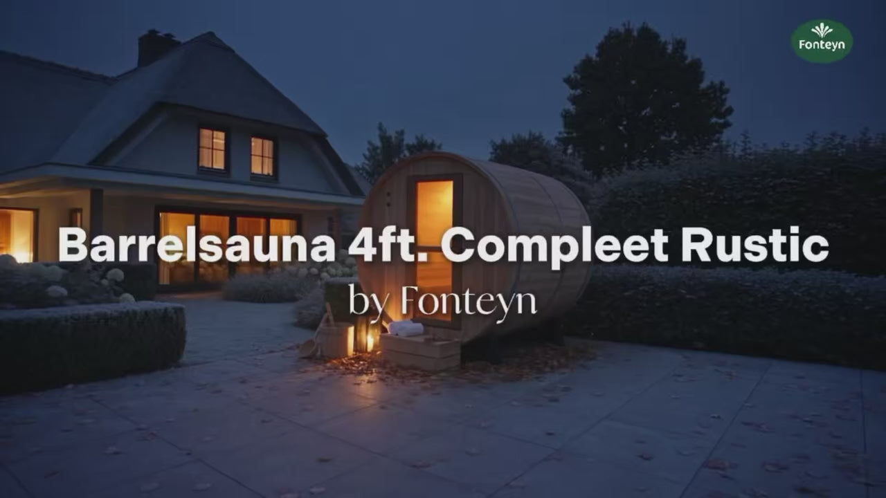 Fonteyn | Barrelsauna 4 ft. Compleet | Rustic in beeld