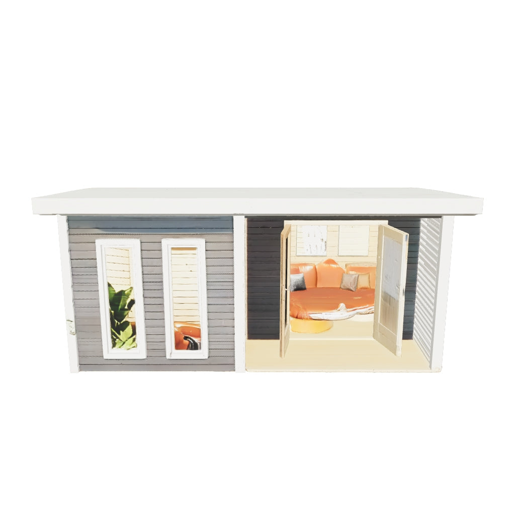 Karibu | Mainburg 5 Saunaset A Terragrau | Ofen 9 kW Externe Steuerung