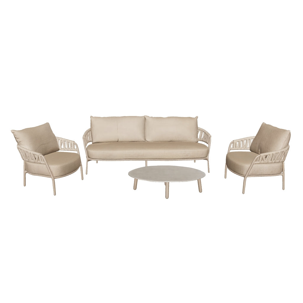 Taste by 4 Seasons | Calma Loungeset mit Couchtischen | Latte