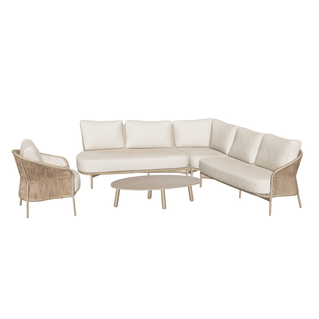 Taste by 4 Seasons | Florence Loungeset mit Couchtisch | Latte