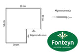 Fonteyn | Schwimmbad Randstein | Eckstein mit abgerundeter Nase