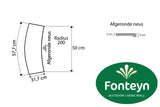 Fonteyn | Schwimmbad Randstein | Randfliese Radius R200 mit abgerundeter Nase