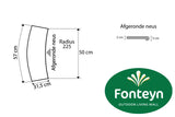 Fonteyn | Pool Coping | Radius Coping Stone R225 with Rounded Edge