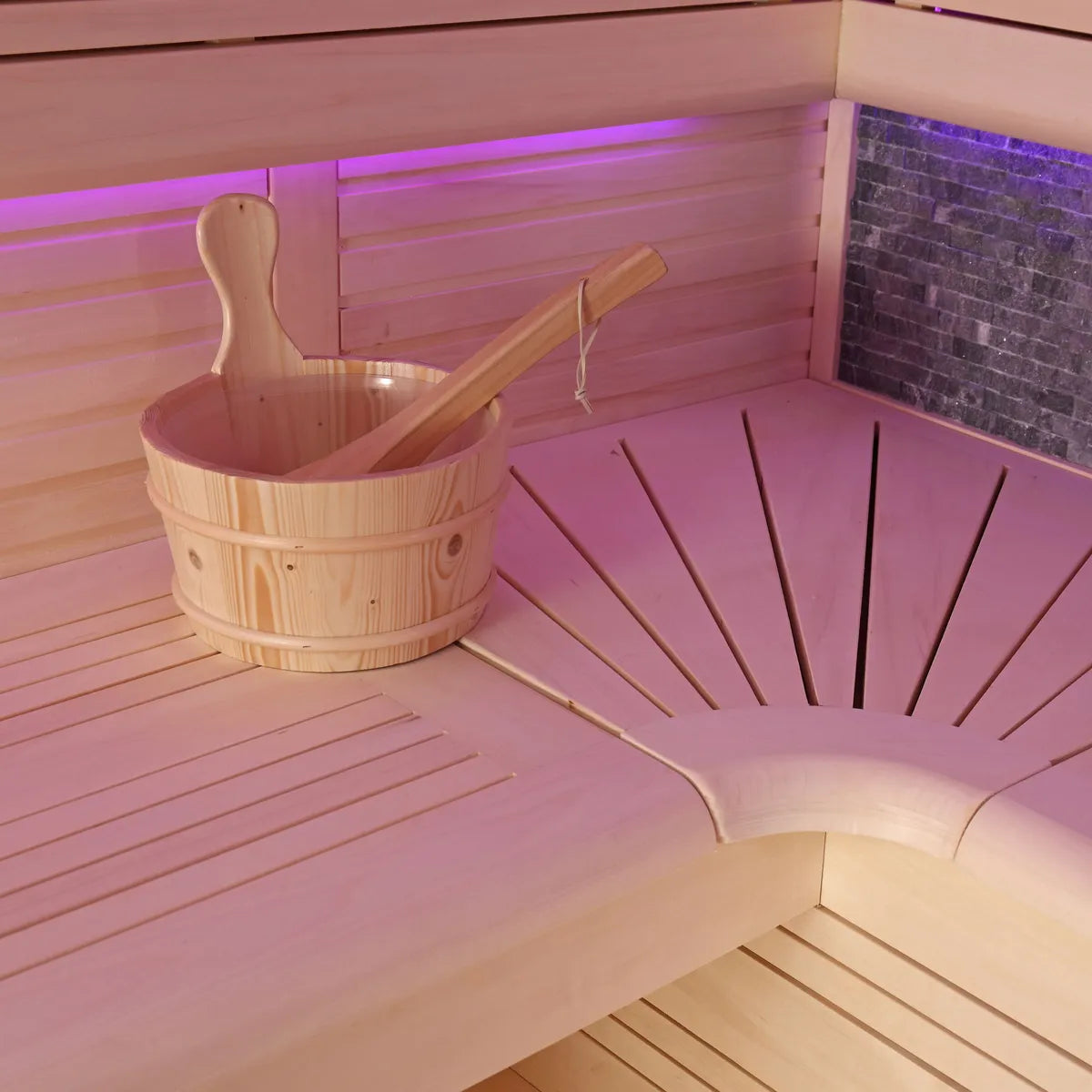 Fonteyn | Luxor 200 Sauna Komplett | Black Stone