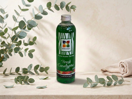 Passion Fresh Eucalyptus – aroma in een gestileerde productafbeelding