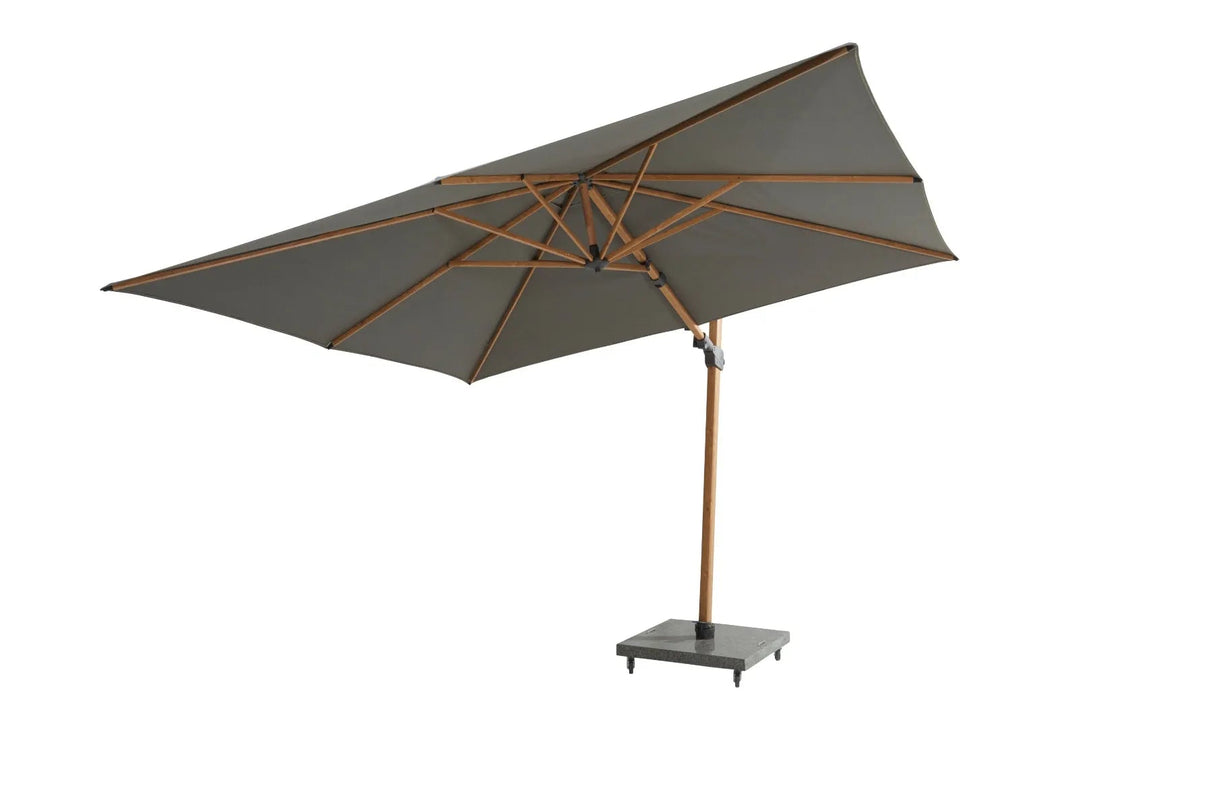 4 Seasons Outdoor | Siesta Premium Sonnenschirm 300 x 300 cm | Holzoptik-Anthrazit