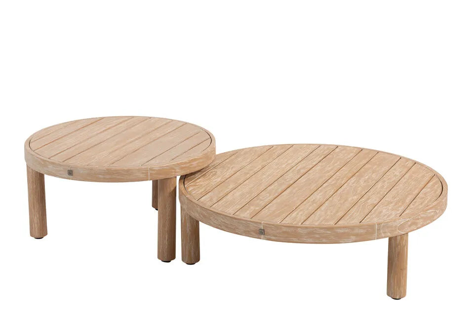 4 Seasons Outdoor | Sem Couchtisch Gebürstetes Teakholz Ø60 cm x 32(h) cm