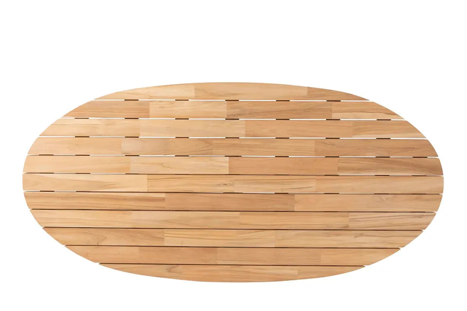 Taste by 4 Seasons | Prado Tischplatte Ellipsenförmig 240 x 115 cm | Natural Teak