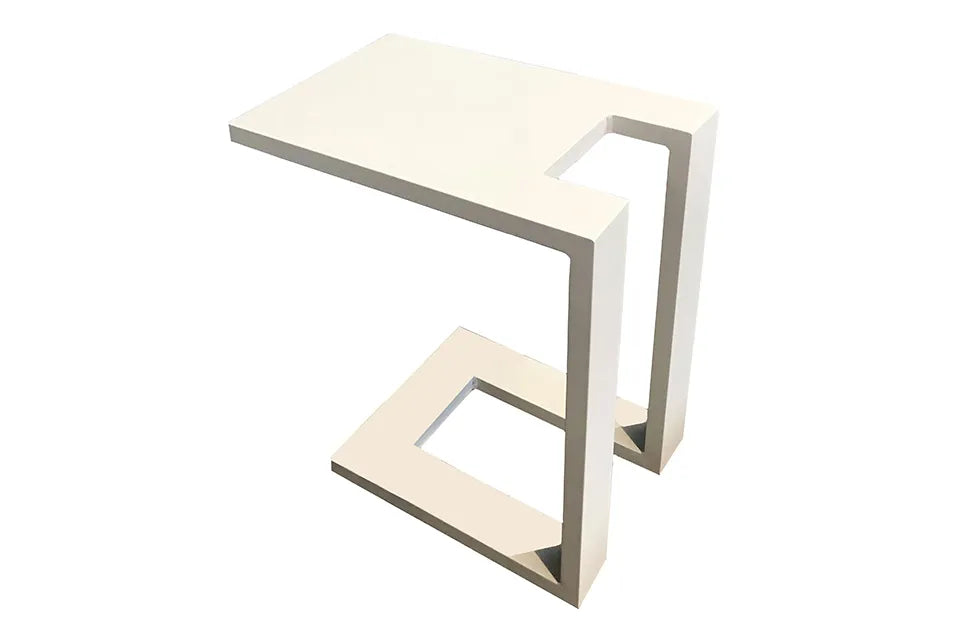 Fonteyn | U Beistelltisch Aluminium | Weiß