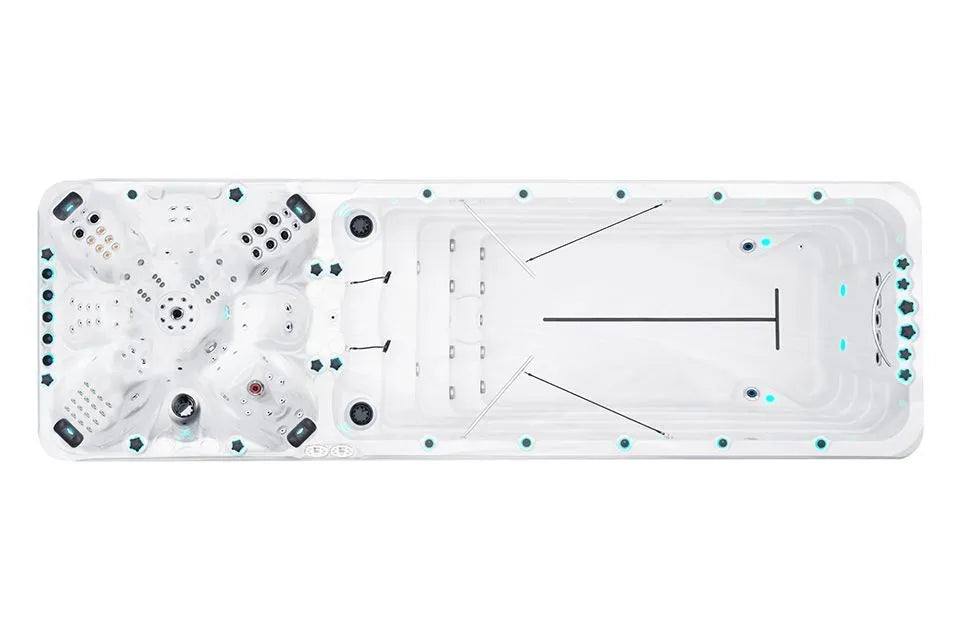 Vitality Swimspa | Sterling White mit DUNKELGRAU