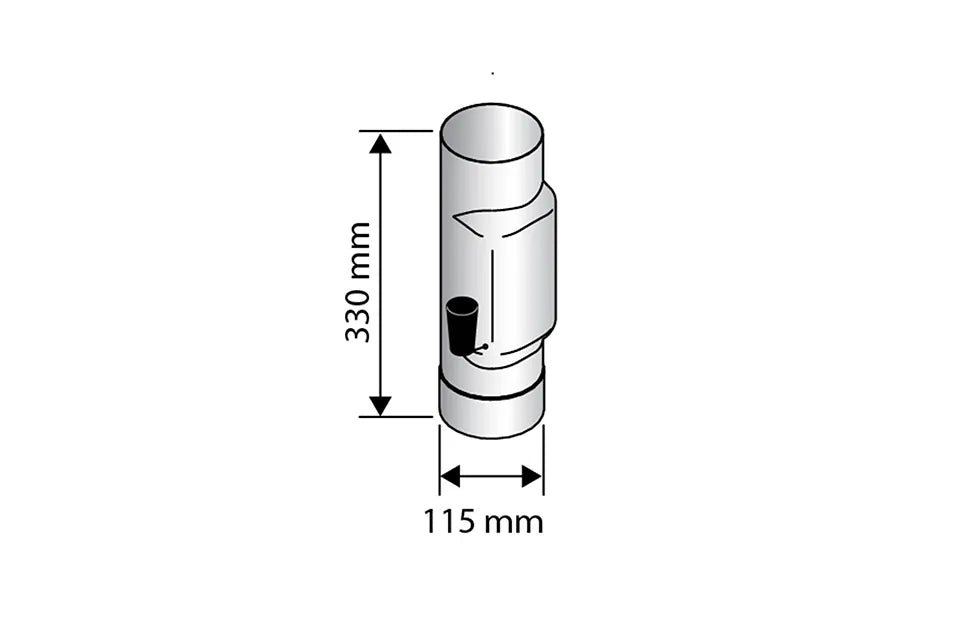 Harvia | Ofenrohr Drosselklappe Ø115 mm Edelstahl