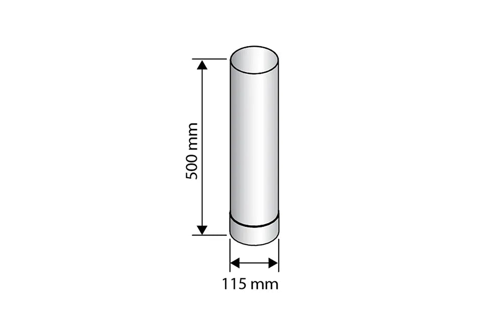 Harvia | Ofenrohr 50 cm - Ø115 mm Edelstahl