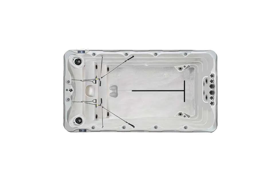 Fitness 1 Deep Swimspa | Sterling White with DARK GREY