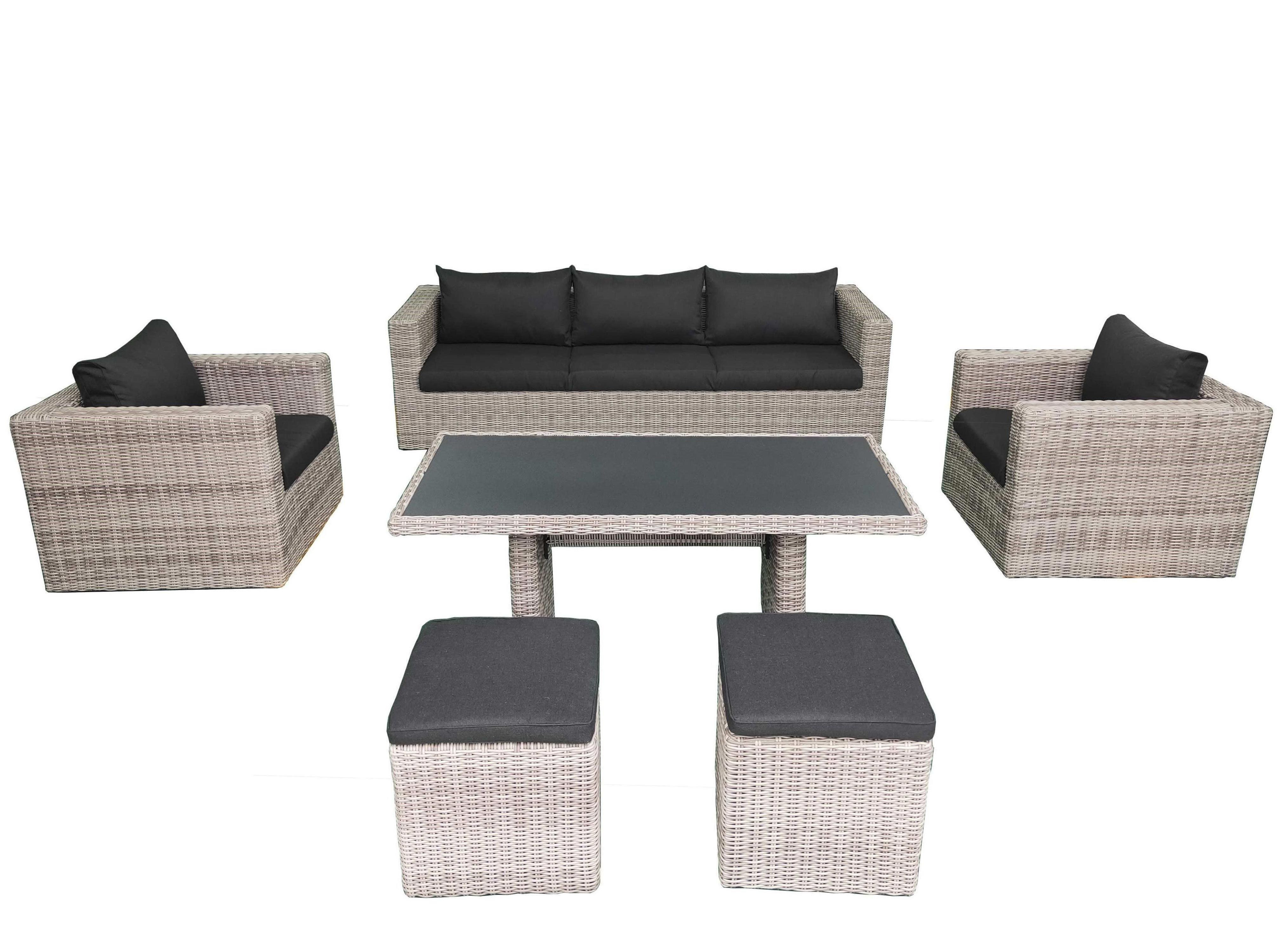 Salou Loungeset Met Hoge Tafel Halfmoon Light Grey Fonteyn